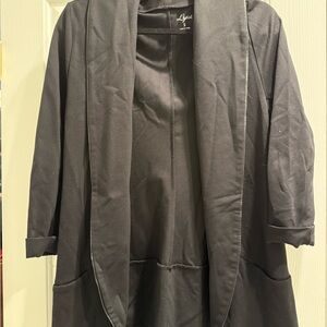 Lysse Black Blazer Open Front Lightweight